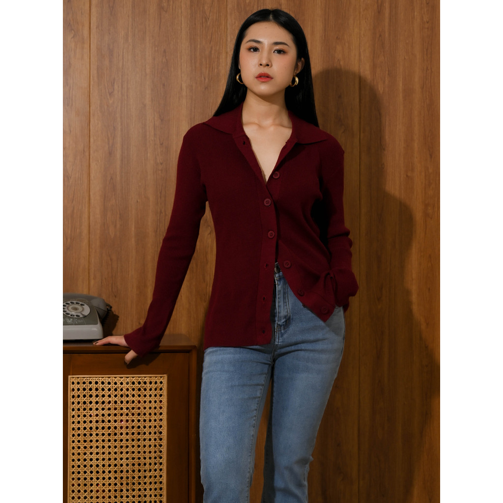 SUETERCLOTH - Julie Knit Top / Top Knit Wanita / Blouse Knit / Atasan Wanita Knit / Cardigan Wanita 