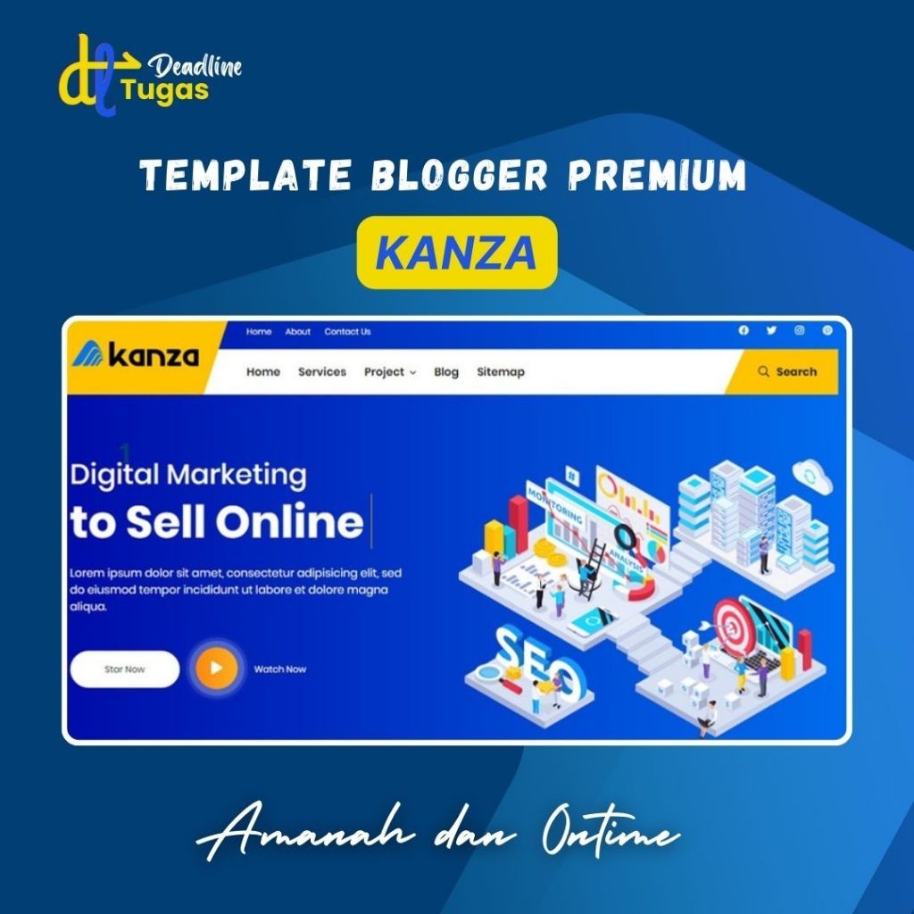 Template Premium Kanza Responsive Goomsite Blogger