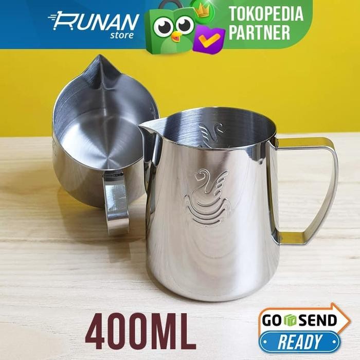 Milk Jug Lancip 400ml Jug Susu Lancip Barista NOT jibbi jug Latte Art