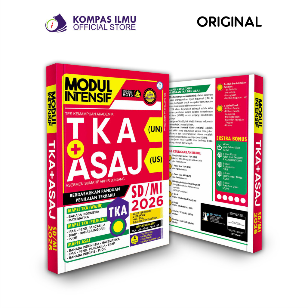 NEW KENDI MAS MEDIA - Buku Ujian SD kelas 6 Buku Modul Intensif Ujian Sekolah SD 2026 PREMIUM