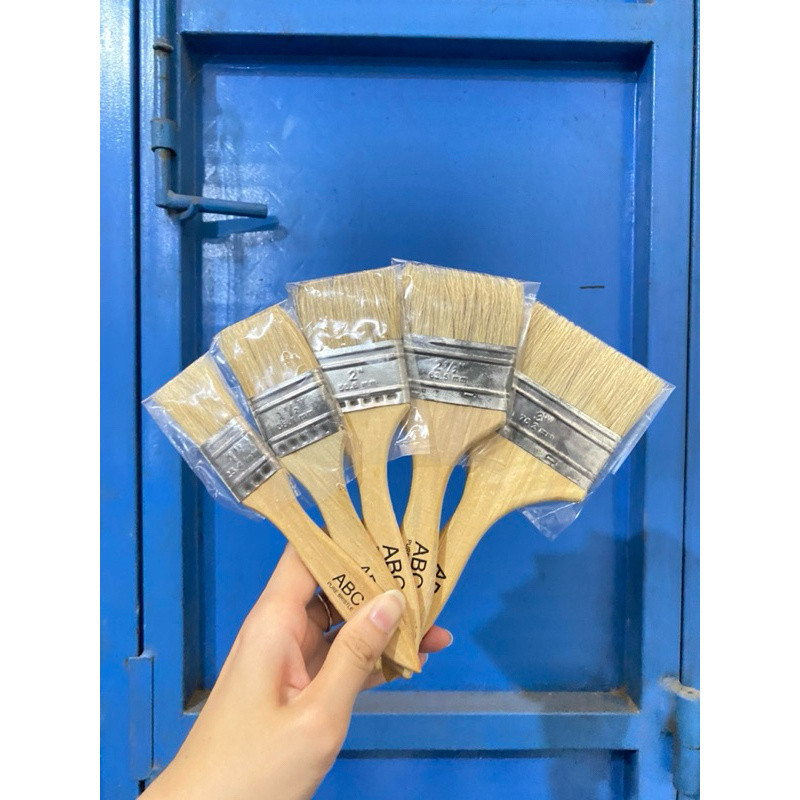 Kuas Cat Tembok 1” 1.5” 2” 2.5” 3” Kuas Kayu Cat Tembok / Kuas Cat Kecil Sedang Besar / Kuas Cat Tem