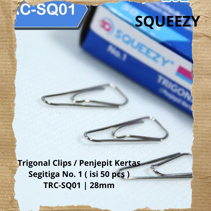 

Penjepit Kertas Segitiga / Trigonal Clips Squeezy No.1 TRC-SQ01