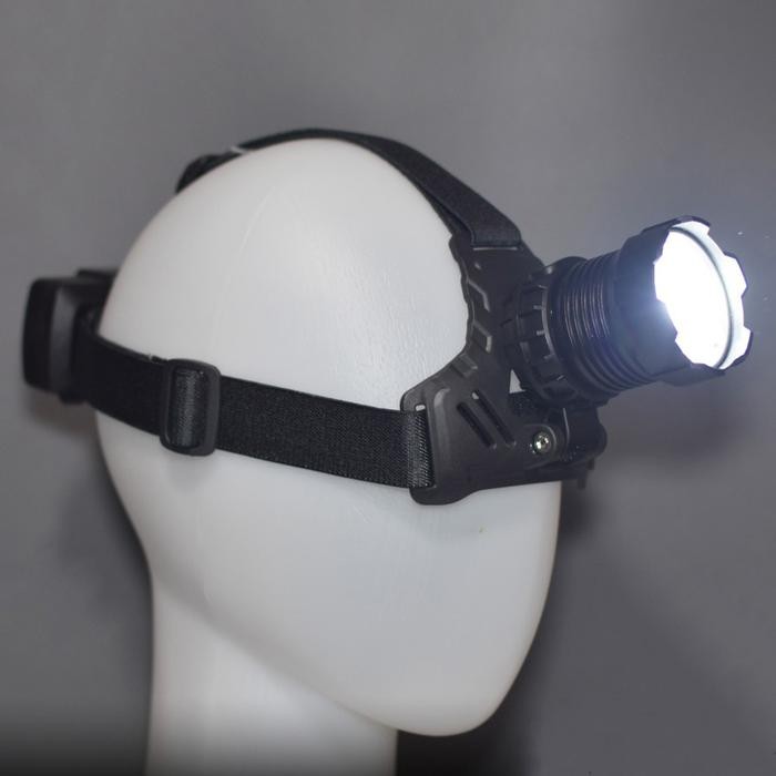 Senter kepala headlamp XHP-90 3-mode & zoom camping outdoor USB charge