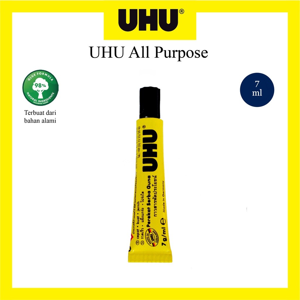 

Lem UHU All Purpose Cair 7 ML / Adhesive Original Made In Germany