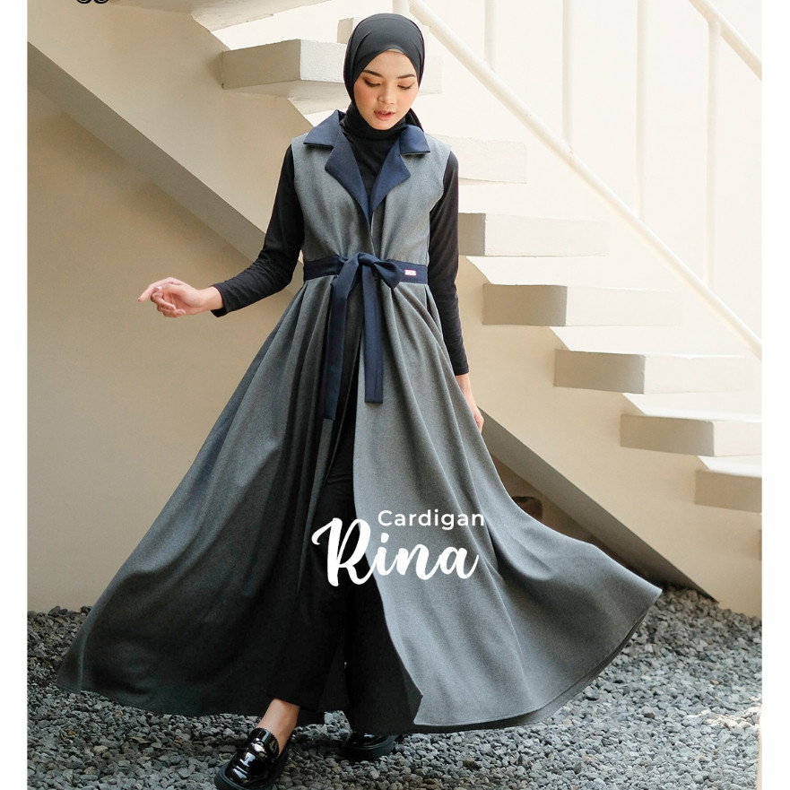 CARDI RINA CU2K | KARDIGAN WANITA | FASHION MUSLIMAH/Terbaru