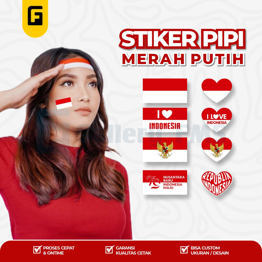 

Stiker Pipi Merah Putih - Stiker Bendera Merah Putih Pipi