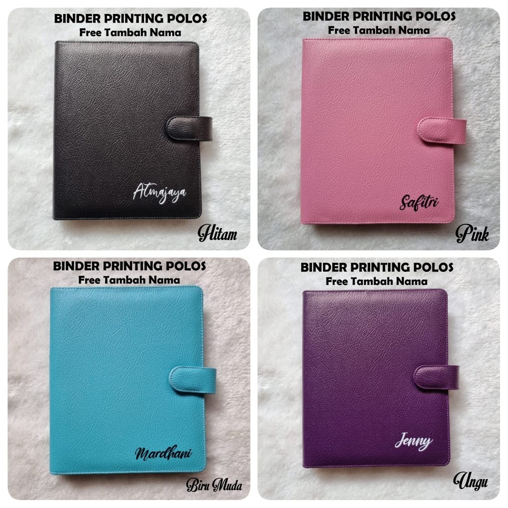 

BINDER COSTUM PRINTING POLOS FREE TAMBAH NAMA A5/20ring, B5/26ring, A6/6ring