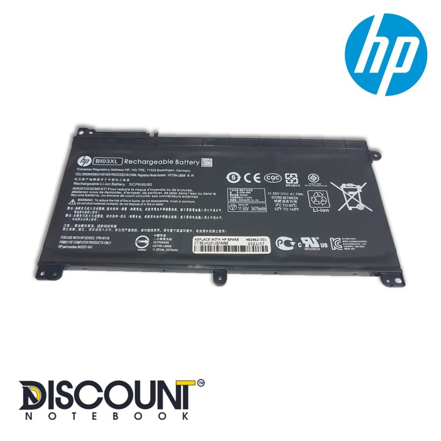 Baterai Laptop HP Pavilion 13-U (BI03XL) (3 CELL) (L)