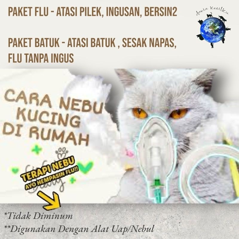 Paket Flu & Batuk Kucing / Nebulizer / Mengobati Flu & Batuk