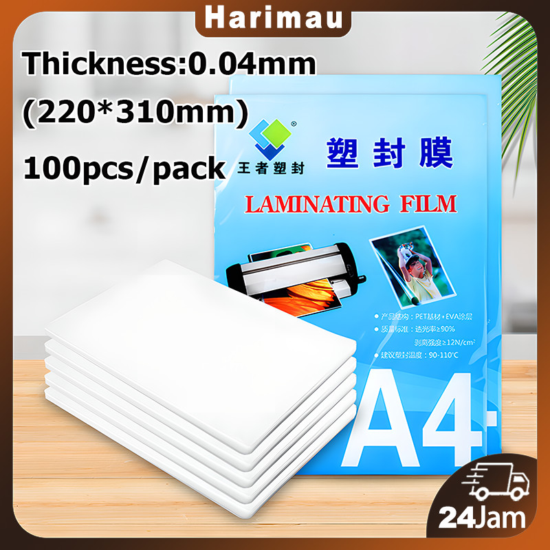 

100 PCS / Pack Ukuran A4 Untuk Mesin Laminating Film Laminating PET EVA