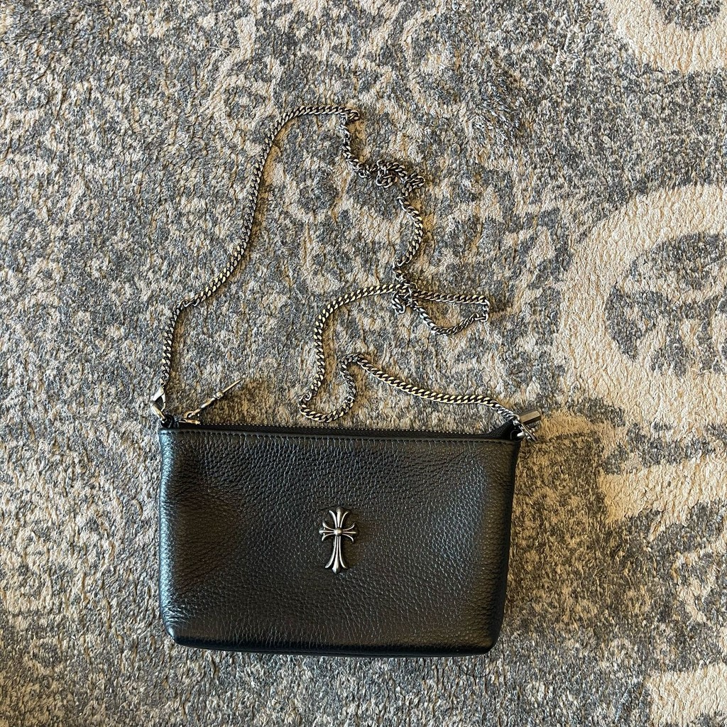Pouch Bag Chrome Hearts Chain Leather