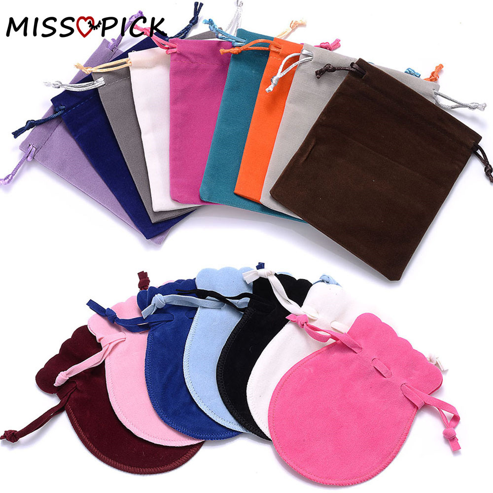 

10Pcs 7x9cm 29 Colors Drawstring Velvet Bag Calabash Pouch Jewelry Packaging Bag Wedding Favor Pouches Gift Bags