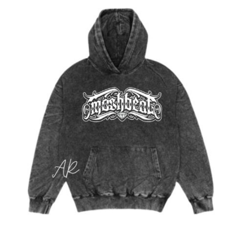 Washed Hoodie Metal Mashbeat Black Sandwash