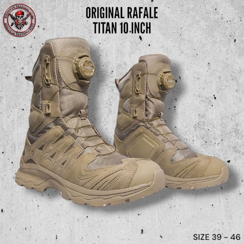 Sepatu Tactical Original Rafale taliputar 10inci Gurun sepatu Pdl gurun Rafale