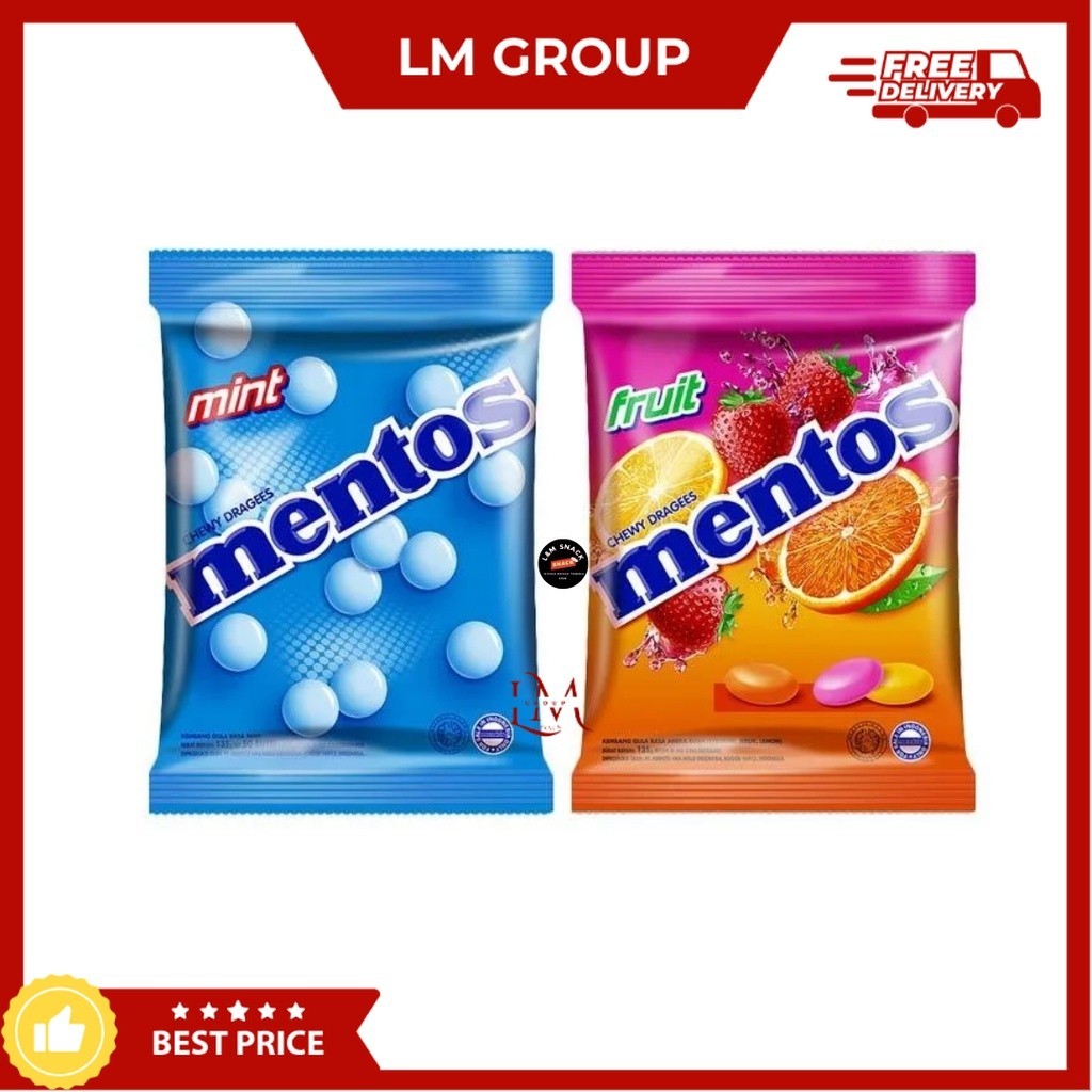 

Permen Mentos Mint/Buah Isi 50 Butir