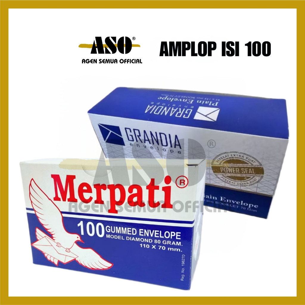 

AMPLOP PUTIH POLOS SEDANG 104 GRANDIA MERPATI ISI 100 LEMBAR kualitas paperline ( sudah ada lem ) PROMO !!!
