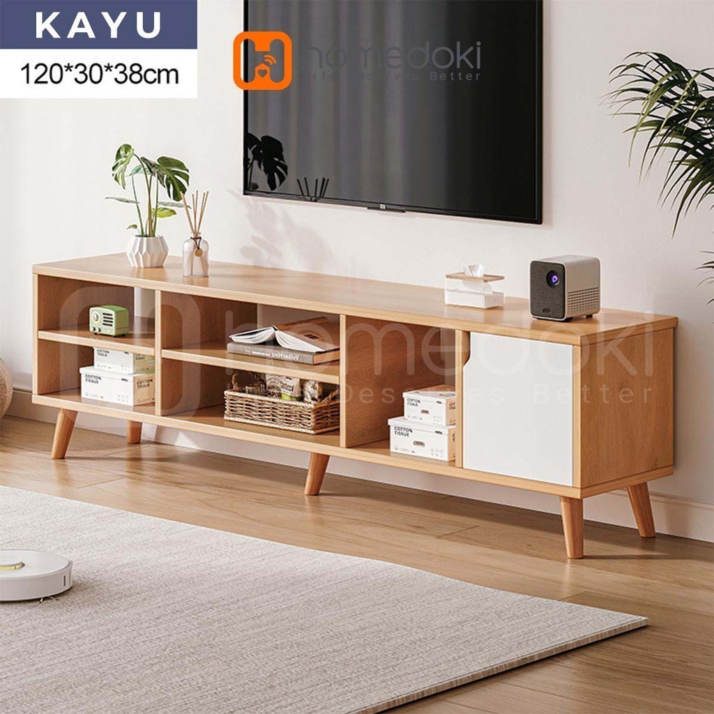 Homedoki  Meja TV Kayu TV Serbaguna Minimalis Jumbo Meja TV Minimalis TV Meja TV Rak TV Minimalis Bu