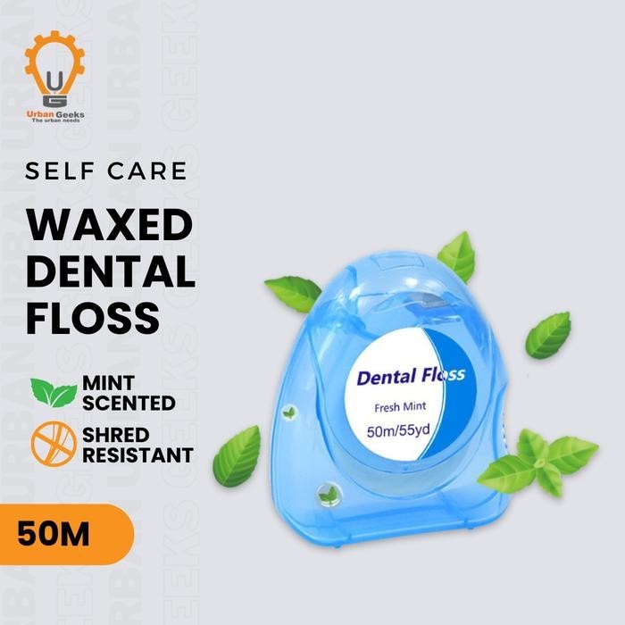 NG Xiaomi Dr Bei Dental Floss Roll Teeth Flossing 50M/Pack Benang Gigi - Floss MintNG