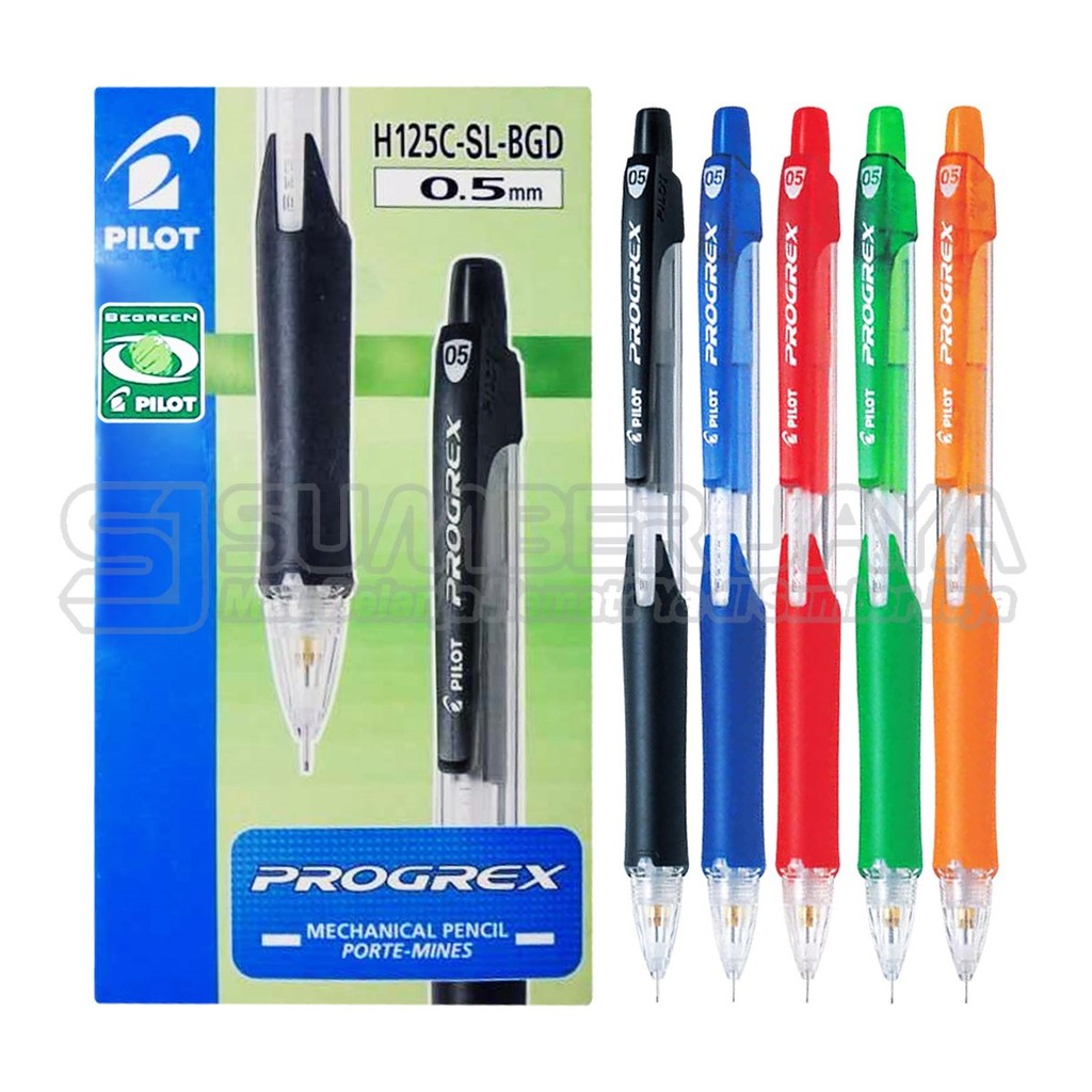 

Pensil Mekanik Pincil Mechanical PILOT 0.5mm Progrex H-125C-SL-BGD Warna-Warni
