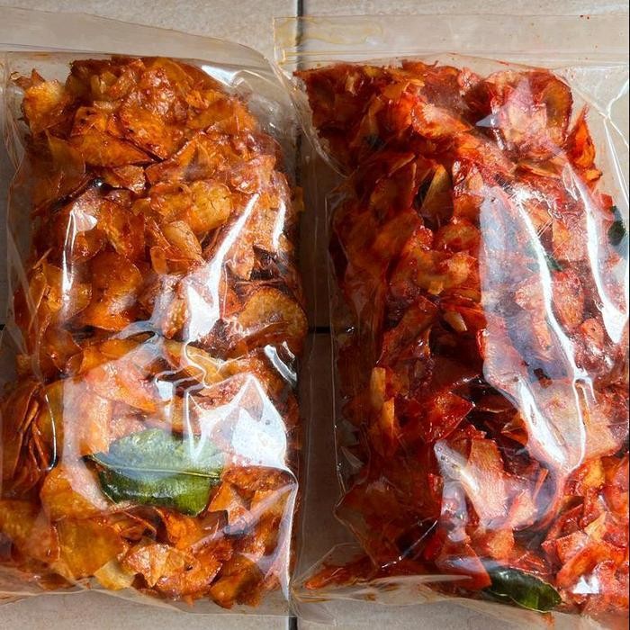 

keripik sanjay singkong 500 gr -tersedia 3 varian rasa balado rujak cabe ijo Snack Cemilan Kripik PACKING AMAN MENGGUNAKAN DUS - cabe ijo