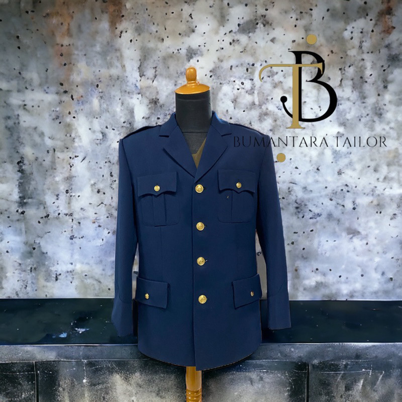 B10 Pakaian Dinas Upacara 1 TNI Angkatan Udara / PDU 1 TNI AU Wool 1 Steel