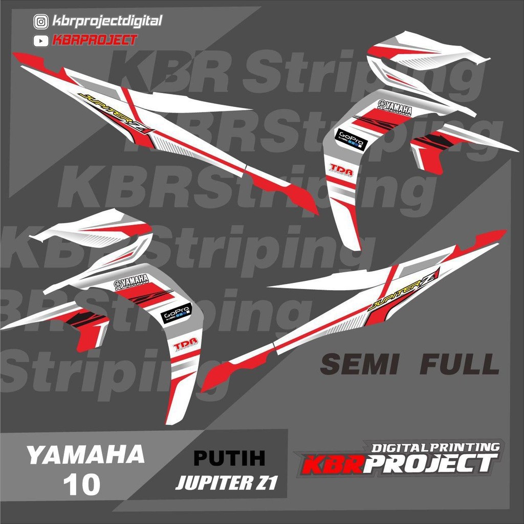 (cod) Stiker Motor jupiter z1 striping Sticker list yamaha jupiter z1 01 Racing jupiterz1 road race