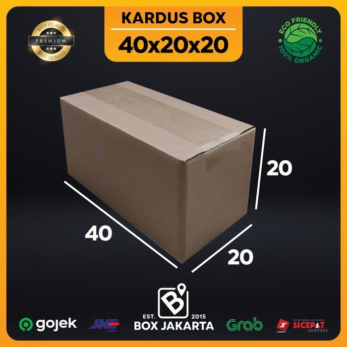 

KARDUS BOX uk 40x20x20 CM Kotak Packaging Corrugated SHEET POLOS