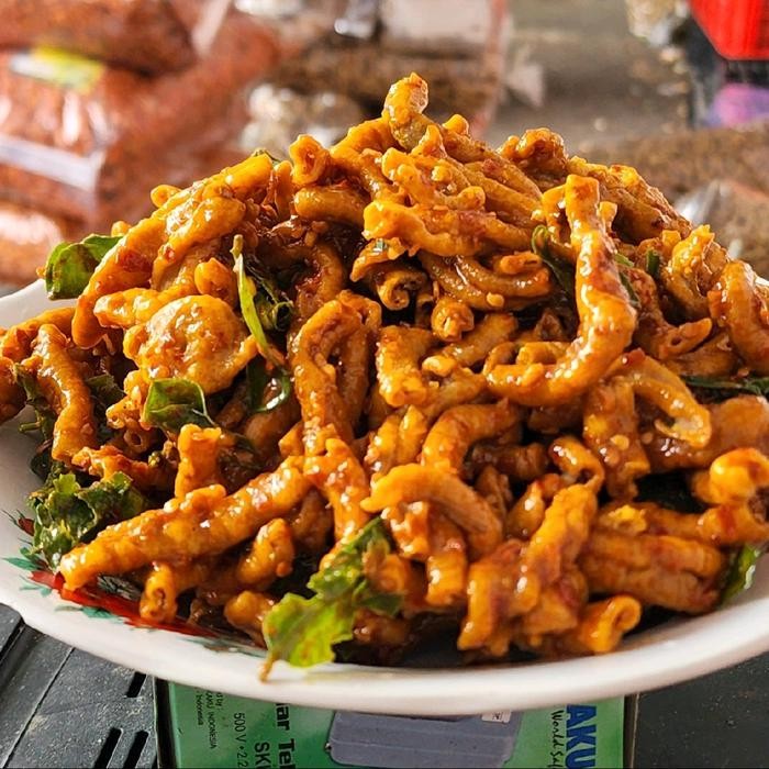

1kg (jayamakmur2) keripik usus pedas daun jeruk premium[Terlaris]