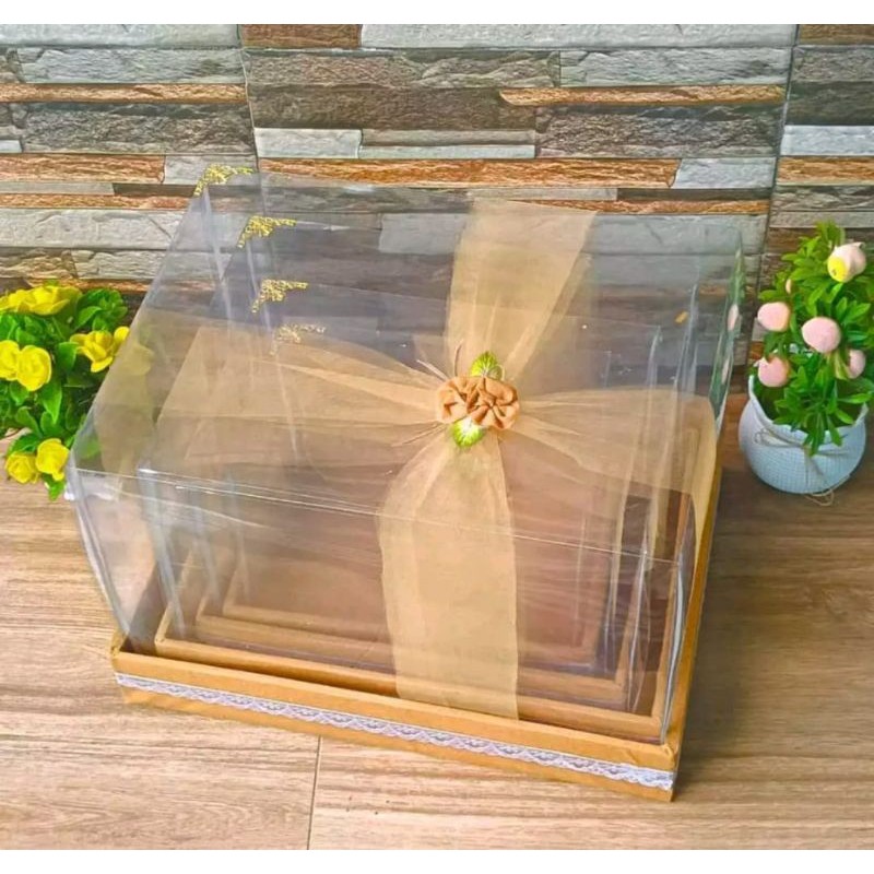 

murah Box Kotak Seserahan Pernikahan Double Tile Set Lengkap Isi 4 Hantaran Parcel Mika hantaran cinta