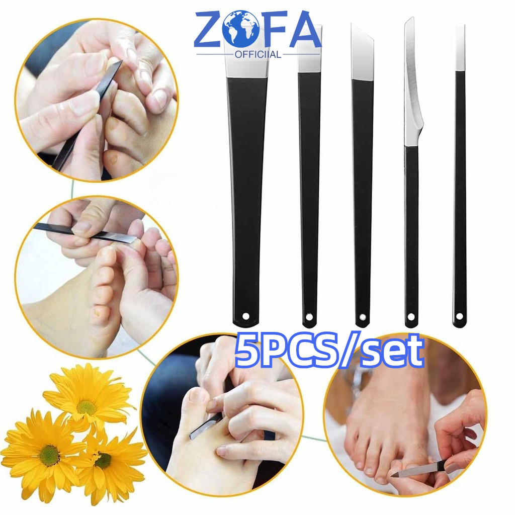 5Pcs/Set Pisau Kuku Cantengan / Manicure Pedicure Tools / Gunting Kutikula Pedicure Knife Tools