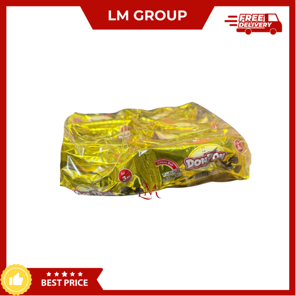 

DonDon Choco Ball Black Crunchy 1 Pack isi 20 Sachets x 3 pcs