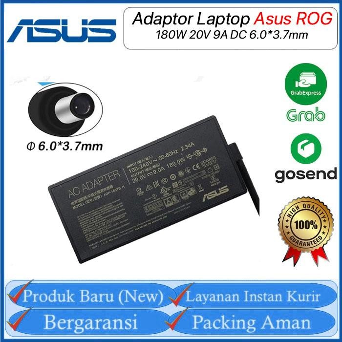 ORI Adaptor Charger laptop Asus ROG 20V 9A 180W ( 6.0*3.7mm ) TUF A15 FX506 FX506I FX506UI 14 G14