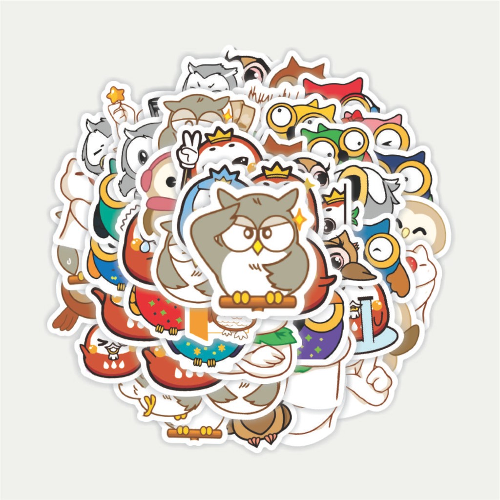 

Sticker Pack Stiker Hewan Burung Hantu | Sticker TUMBLR | Stiker LAPTOP KOPER HELM