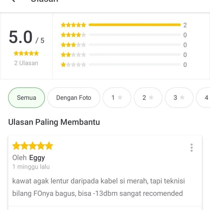 Precon 1 core 500 meter Dropcore Kabel Fiber Optik Konektor SC UPC