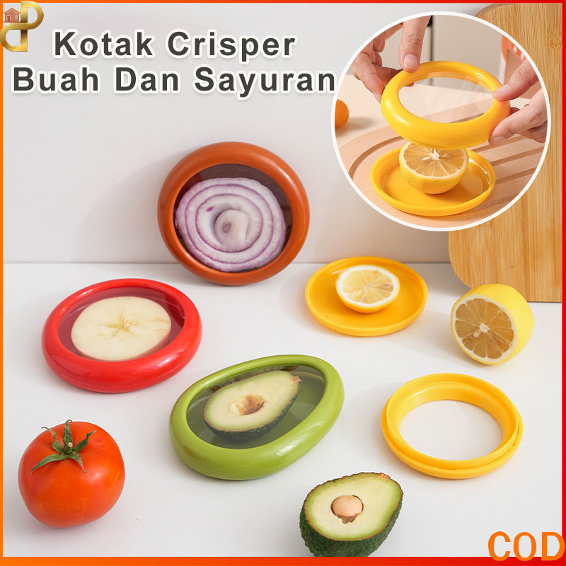 Kitchen Storage Box Fruit Vegetable Container Fresh Box / Wadah Buah & Sayuran Reusable Untuk Kulkas