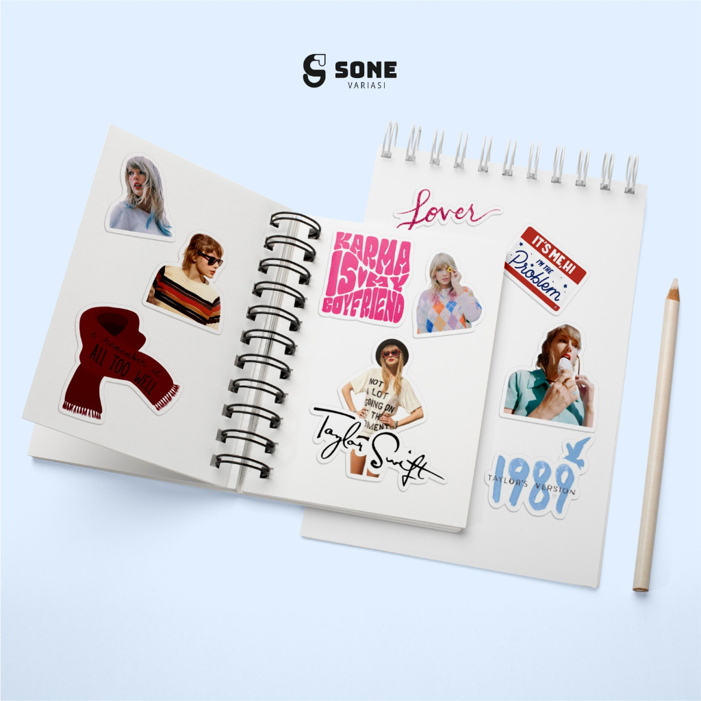 

Stiker Band Taylor Swift Pack Paper Vinyl Waterproof Sticker Buku Journal Koper Casing HP Laptop Tumbler