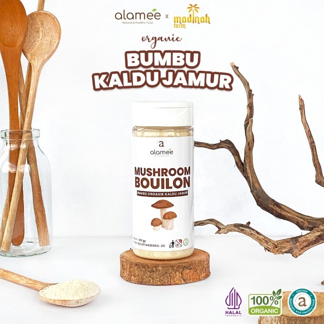

ALAMEE Kaldu Jamur NON MSG Mushroom Powder Bubuk Bumbu Dapur Spice Tabur Seasoning 125gr naturalsupply madinah
