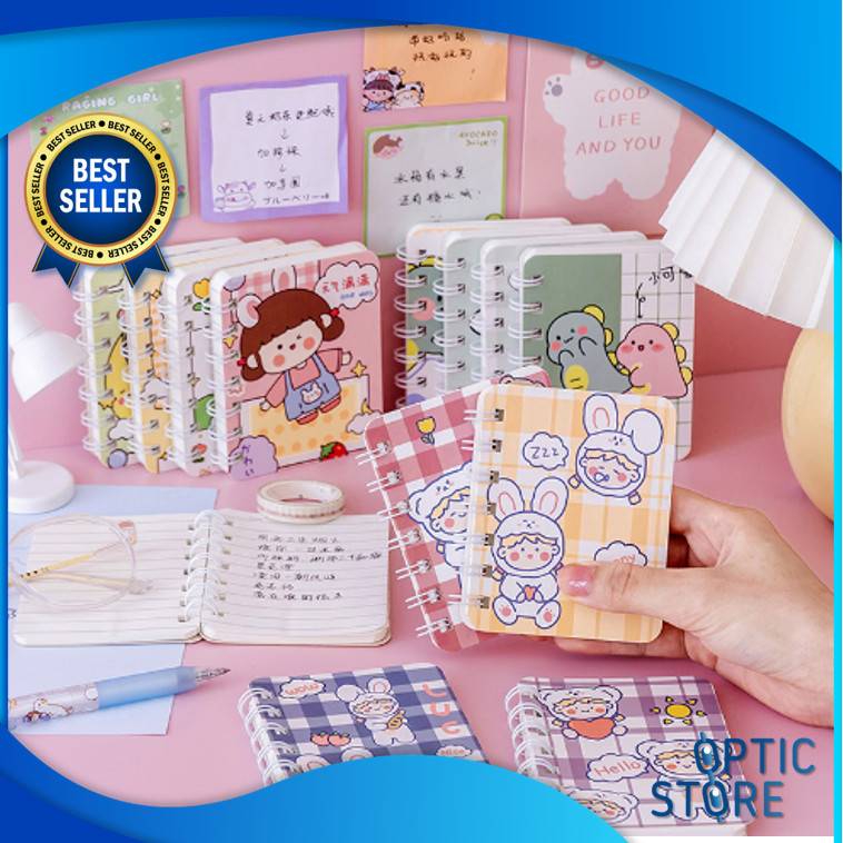 

OPTIC B5865 Buku Mini Alat Tulis Portable Buku Catatan Kecil Notebook Ring Motif Notebook Ring Motif Buku Catatan Ring