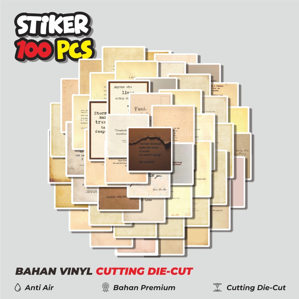 

Terbaru! 50 pcs Stiker Retro Theme Quotes [Kutipan Tema Retro] Dekorasi Lucu Kreatif untuk Notebook, Skateboard, HP