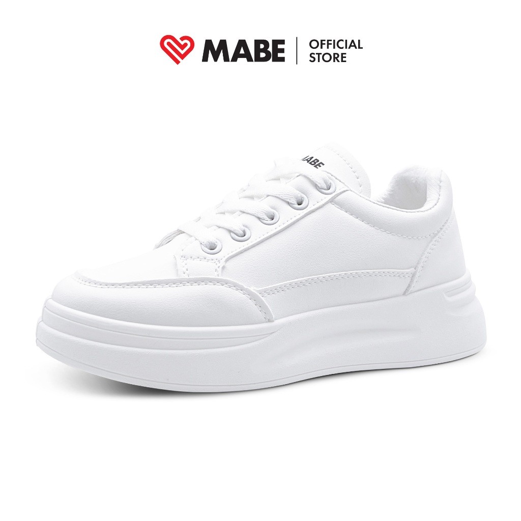 MABE Rose Sepatu Sneakers Putih Wanita Kets Casual Kerja Kantor Korea Sport Shoes White Black
