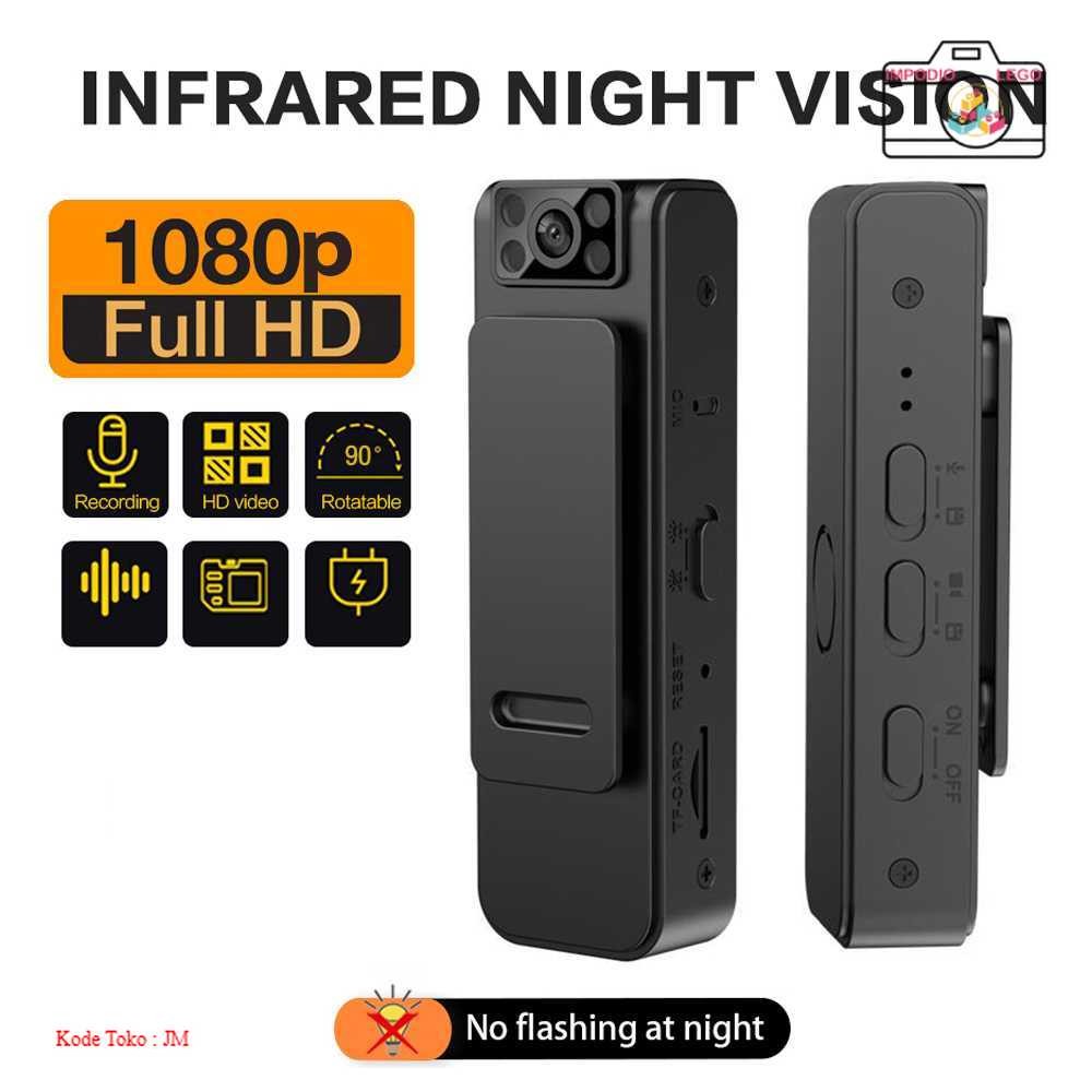 Spy Camera Full HD 1080P Night Vision Rotateable with Clip - A19 | Produk Unik Berkualitas [IMPODIO 