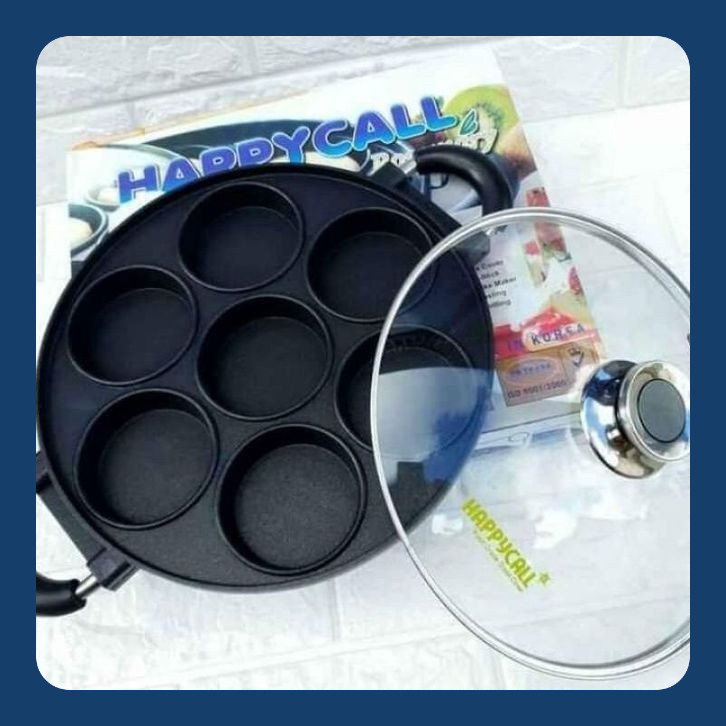Aneka cetakan kue Happy call 7 lubang datar kue pukis cetakan 8 datar 4 lubang kue apem cetakan kue 