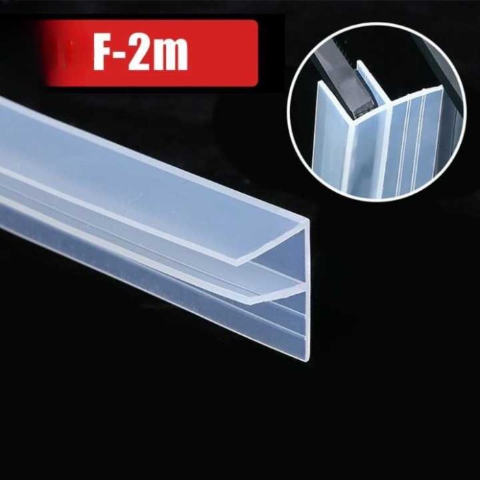 

Lis Penghalang Debu Serangga Bawah Pintu Door Bottom Lis Sela Pintu Jendela Pojok Meja Silikon Strip Door Seal Leakproof Type F 2M 10mm