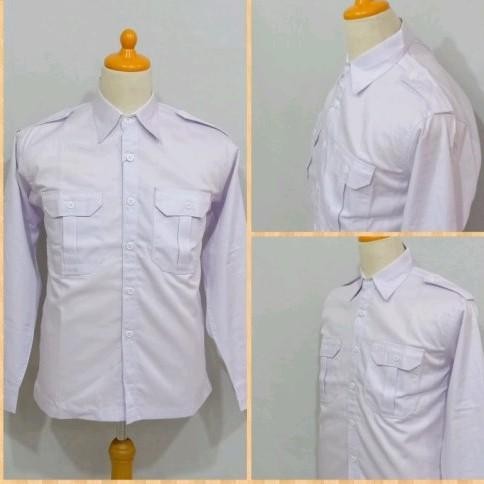 Kemeja PDH Putih Jumbo Pria Wanita | Seragam Kantor | Seragam PNS | Kemeja Dinas PNS | Baju PNS Jumb