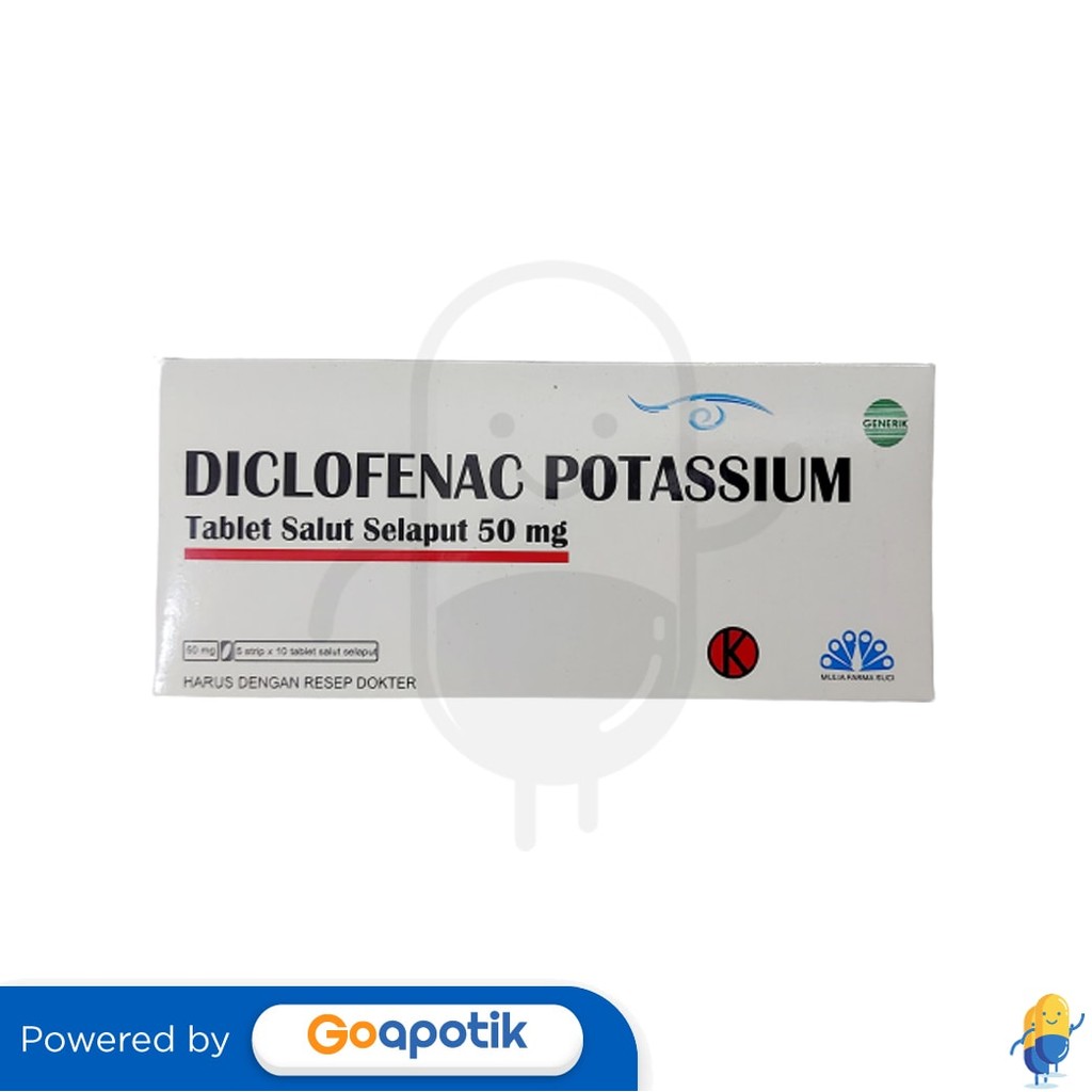 Diclofenac Potassium Mulia 50 Mg Box 50 Tablet
