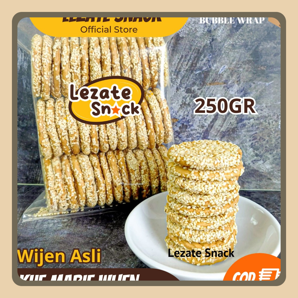 

Biskuit Marie Wijen 250GR Murah Renyah Manis Kue Jadul / Roti Kue Kering Mari Wijen Jadoel Enak