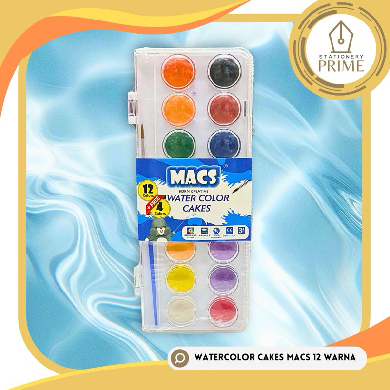 

Cat Air / Water Color Cakes MACS 12 Warna