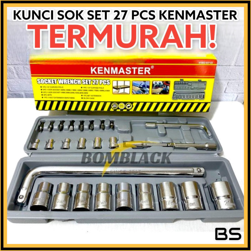 KENMASTER Kunci Sok Set 27 Pcs Kunci Shock Set 27pcs Kunci Sok Set Kunci Shok Sock Konci Shock Sok K