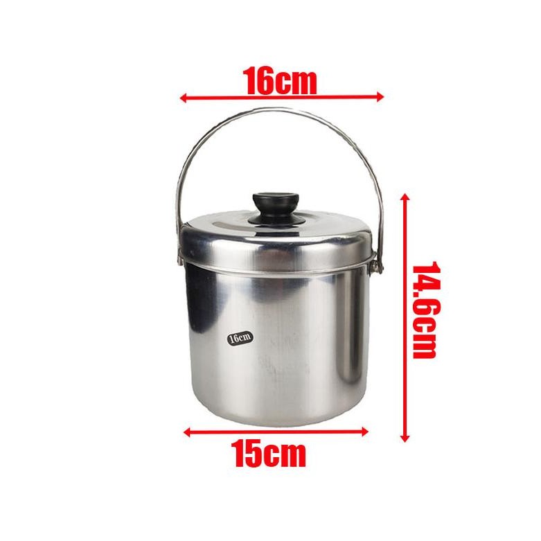 Rantang Tunggal Stainless Steel - 16CM