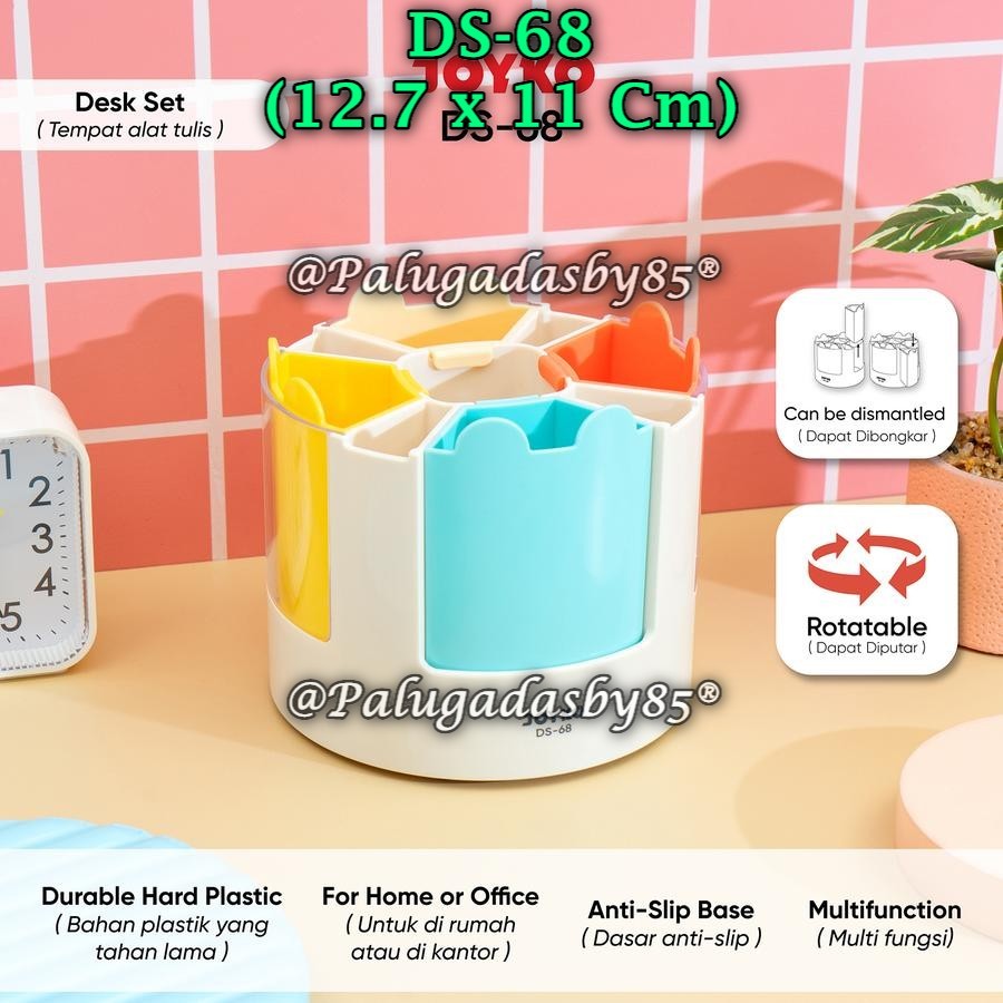 

(1 Biji) GROSIR Desk Set Rotatable JOYKO DS-68 / Tempat Alat Tulis Dapat Diputar DS-68 (1 Biji)